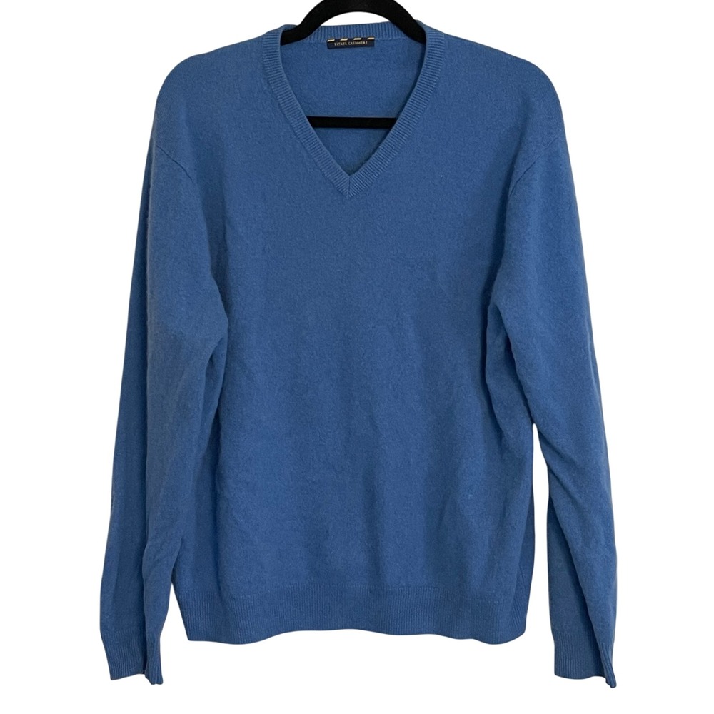 Mens V-Neck Sweater‎ Long Sleeve Blue Casual Pullover